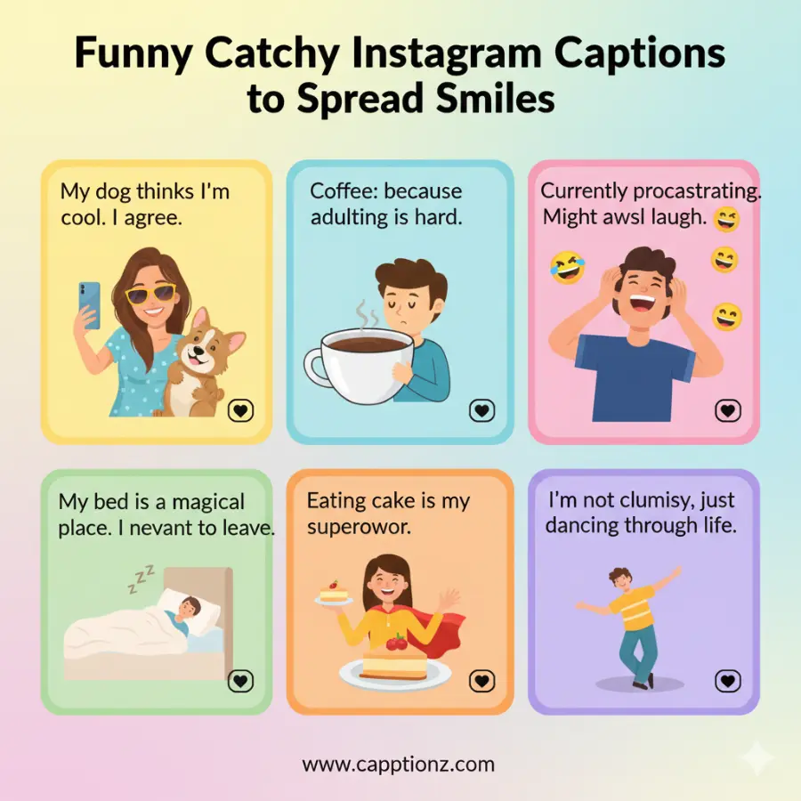 Funny Catchy Instagram Captions to Spread Smiles