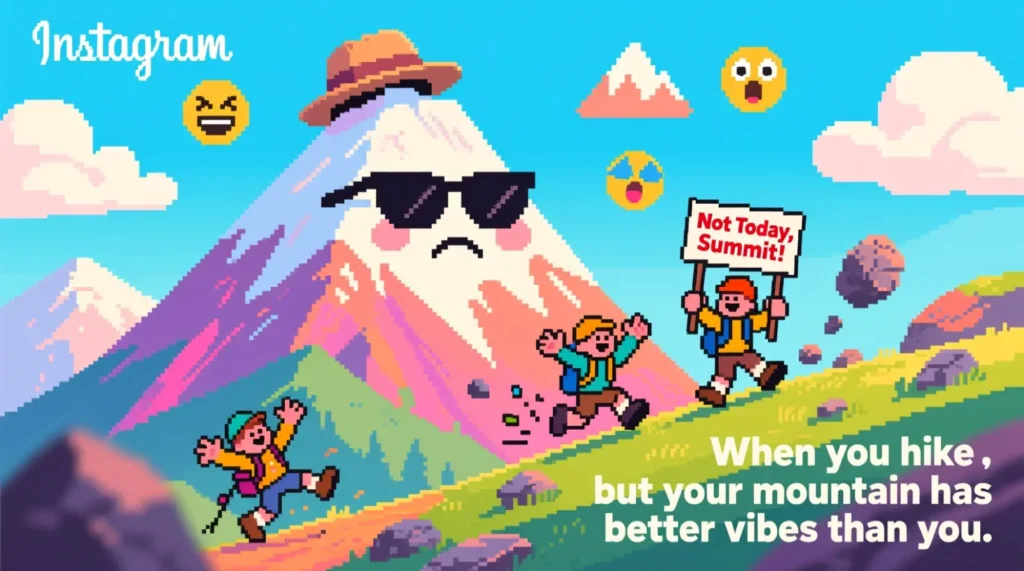 Funny Mountain Instagram Captions