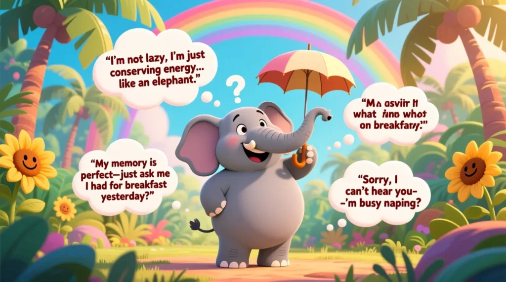 Funny Elephant Captions for Instagram