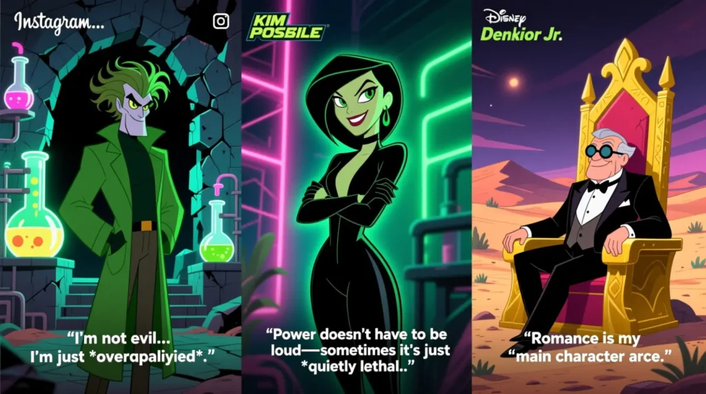 Kim Possible Villains Captions for Instagram