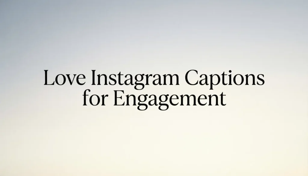 Love Instagram Captions for Engagement