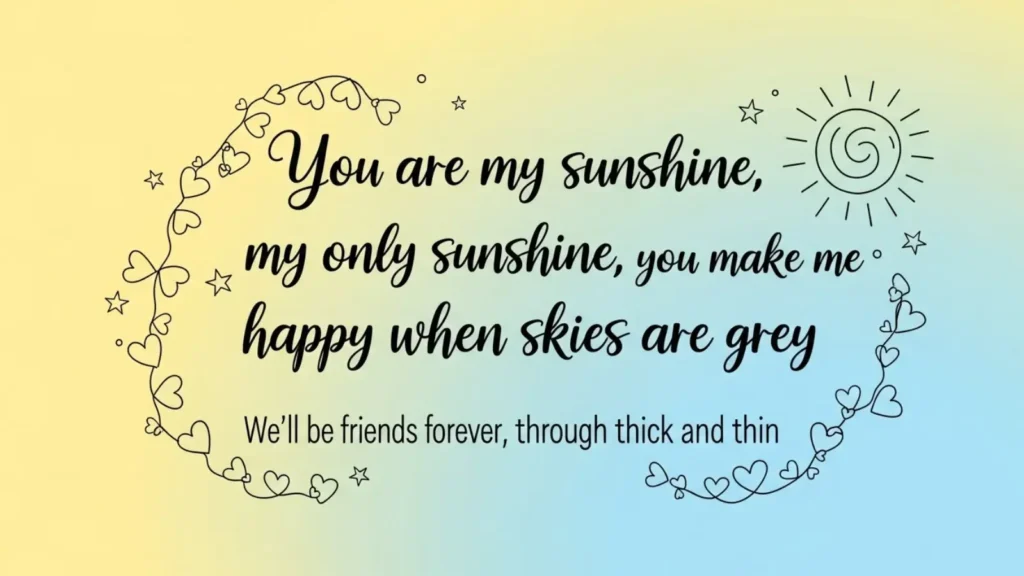 Song Lyrics for Bestie