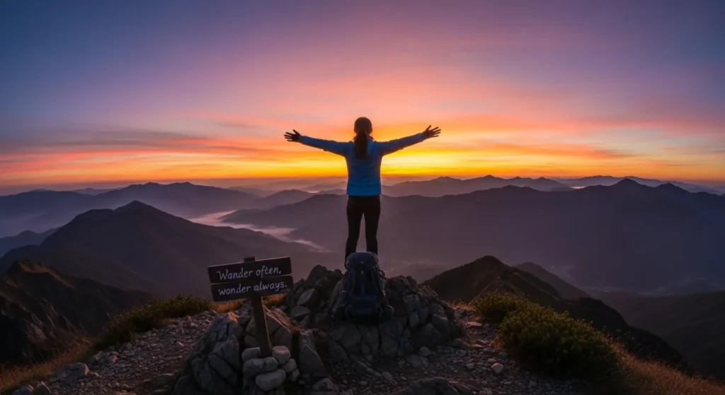 Solo Travel Mountain Captions