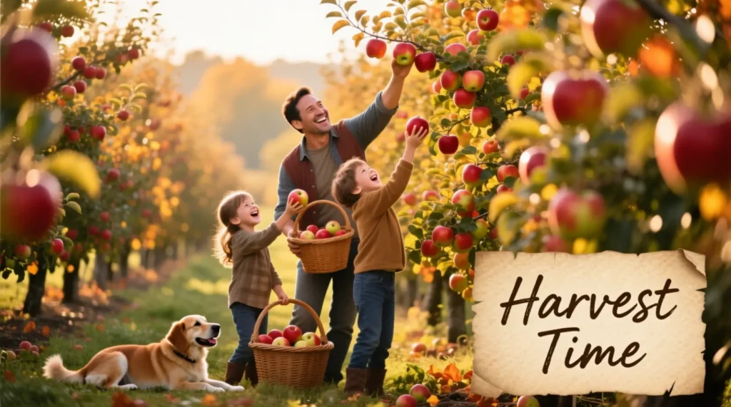 Seasonal Apple Picking Captions