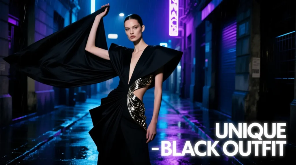 Unique Black Outfit Captions