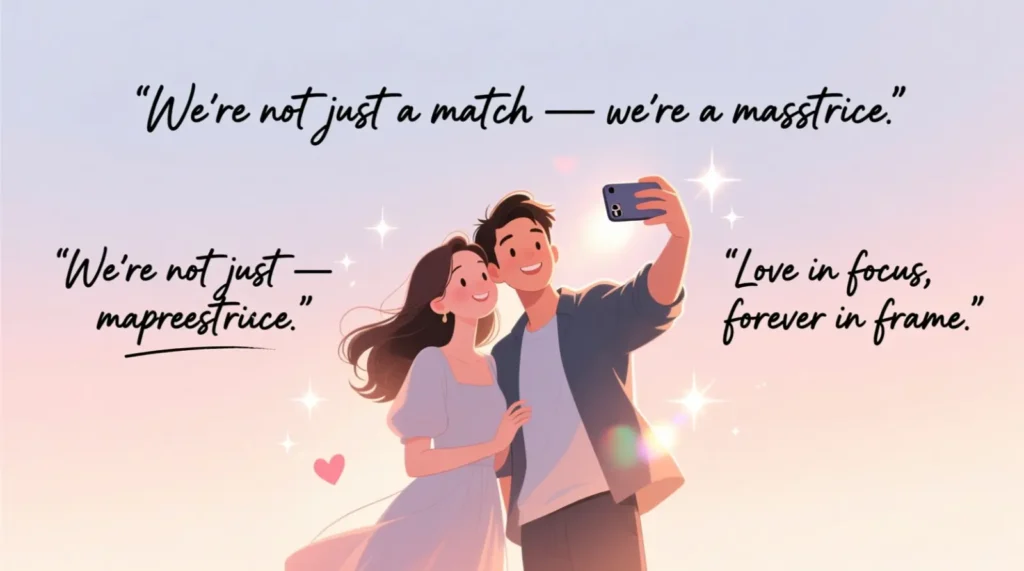 Romantic Clever Selfie Captions for Couples