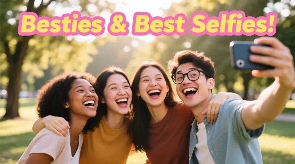 Group Clever Selfie Captions for Friends