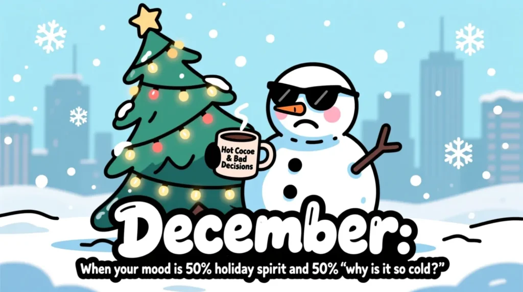 Funny December Captions for Instagram