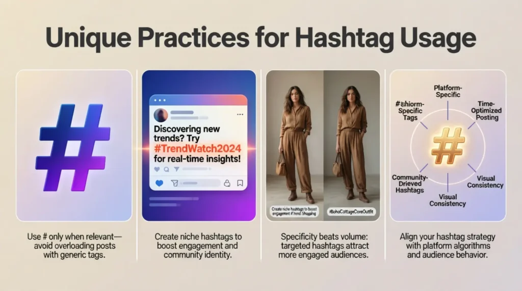 Unique Practices for Hashtag Usage