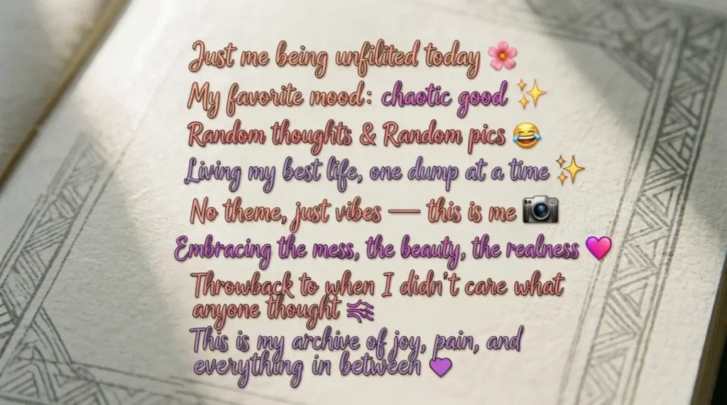 Instagram Captions For Girls For Photo Dumps