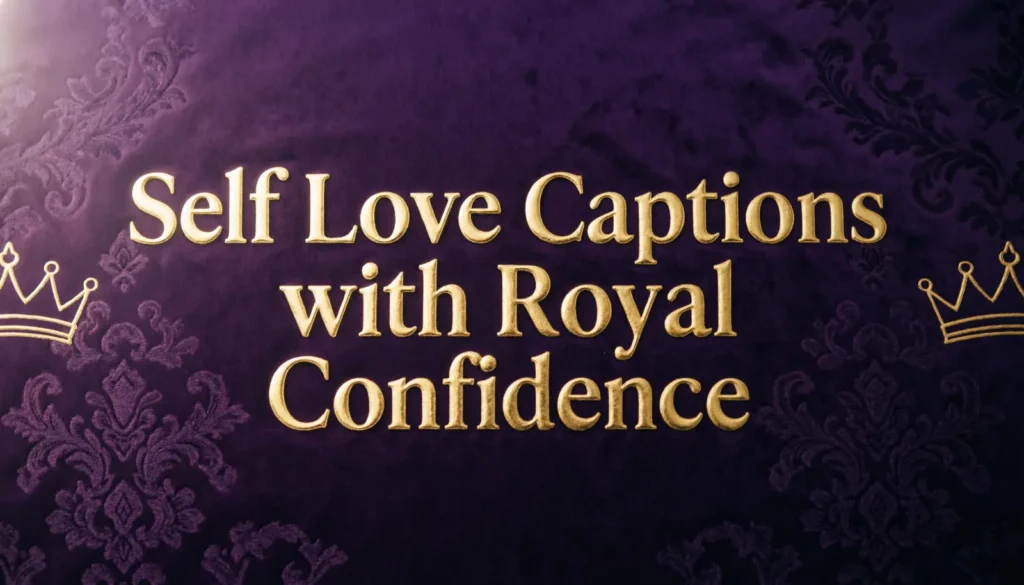 Self Love Captions with Royal Confidence
