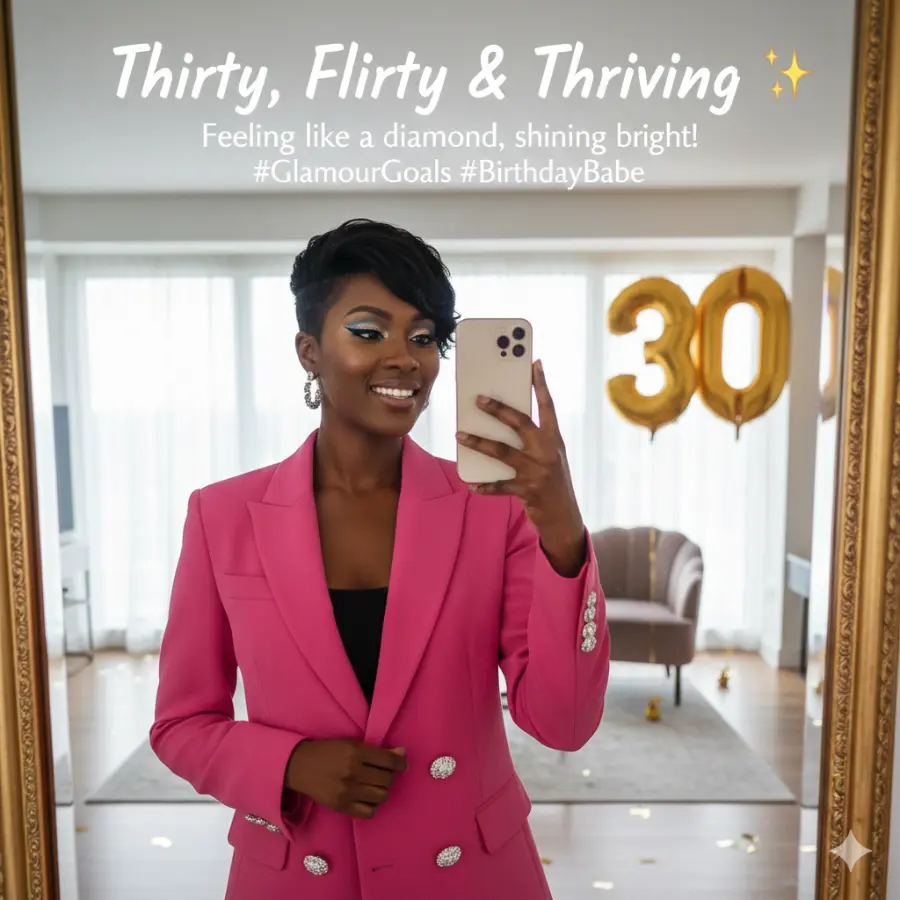 Glam Birthday Selfie Captions for a Stylish Look