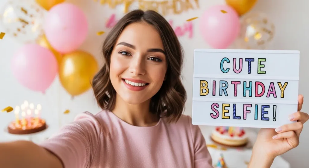 Cute Birthday Selfie Captions
