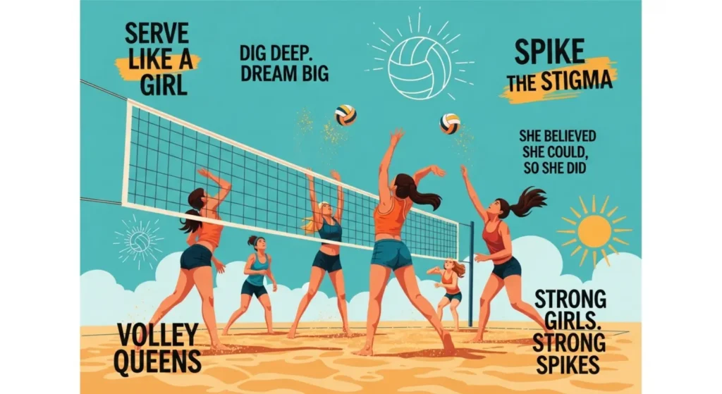 Volleyball Captions for Girls