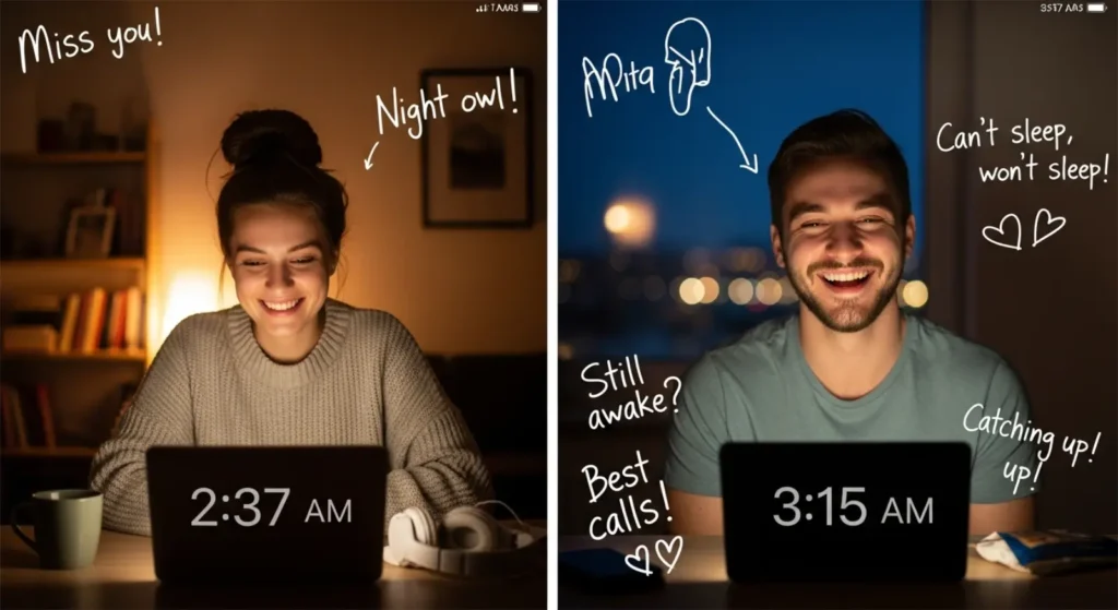Late Night Video Call Captions